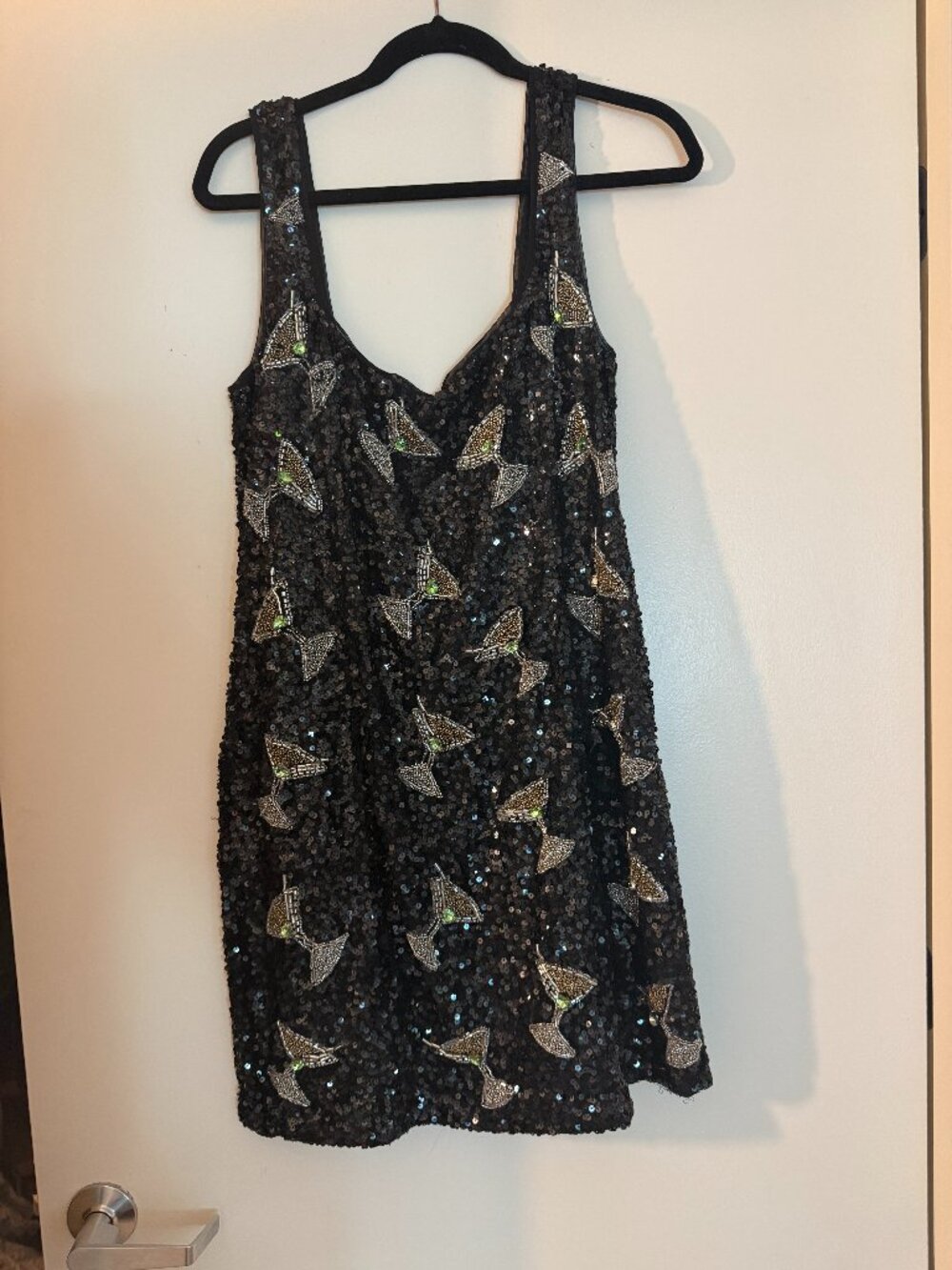 Show Me Your Mumu black sequin martini glass mini dress - XXL